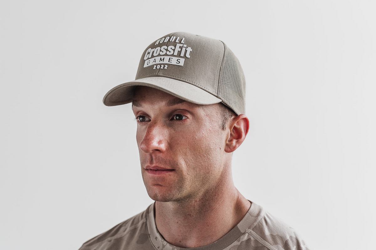 Nobull Crossfit Games® 2022 Curved-Brim Trucker Men's Hats Grey | Australia (QU4850)